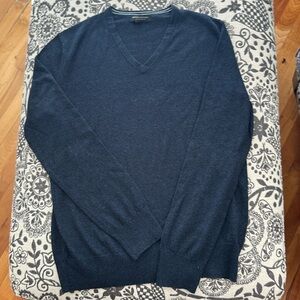 Banana Republic V-Neck Sweater - Navy Blue Cashmere Silk Luxury Blend - Men’s S